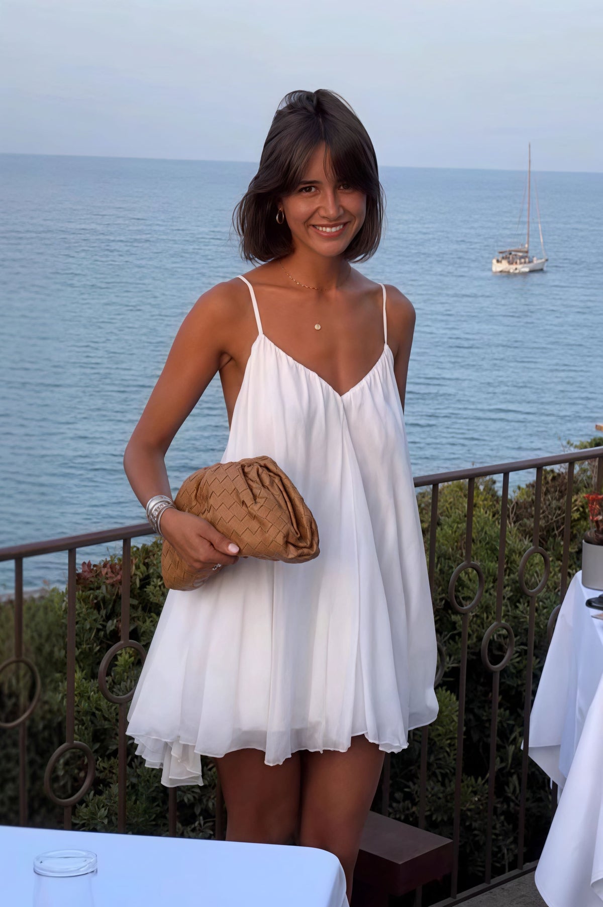 Lavinia Spaghetti Strap Flowy Mini Dress