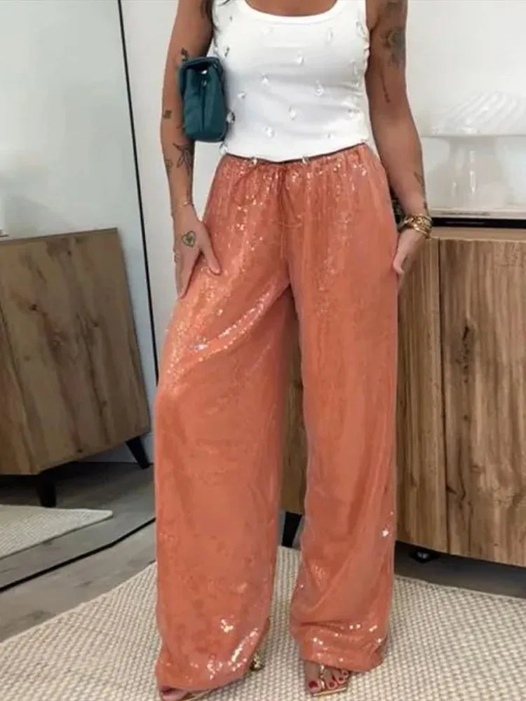 Sophia Paillettenhose mit weitem Bein