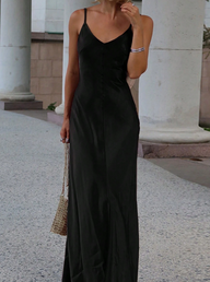 Rica Satin Backless Maxi Dress