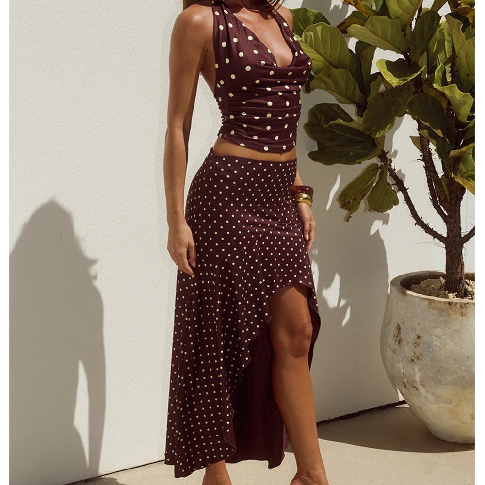 Sylvia Polka Dot Two-Piece Set