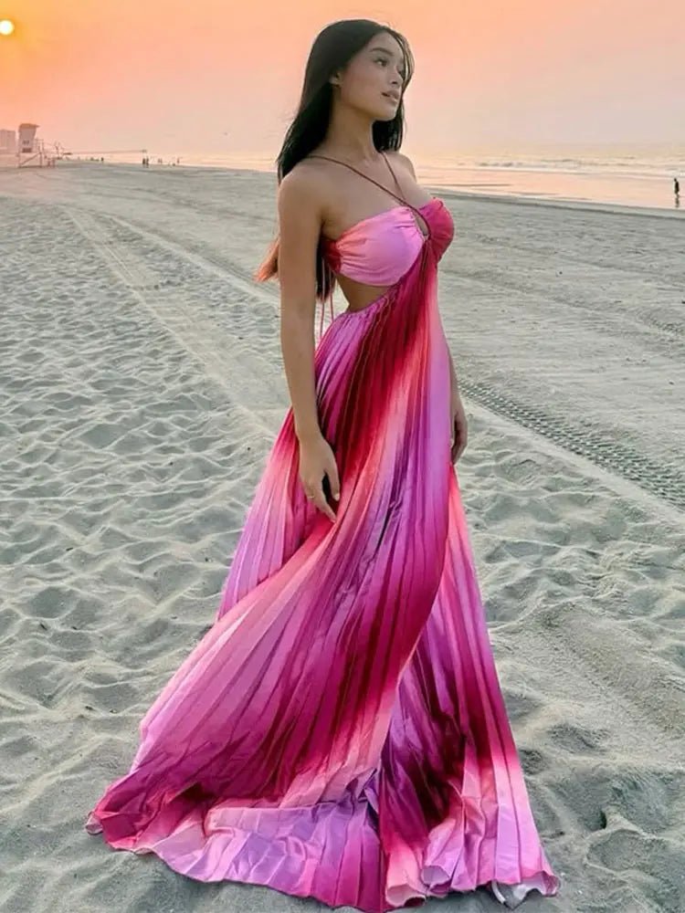 SOERA Bianca Ombre Pleated Structured Maxi Dress - Dress - SOERA-919235-DEF-OS-18565 M