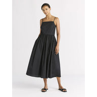 Alecto Plissiertes Spaghettiträger-Midikleid