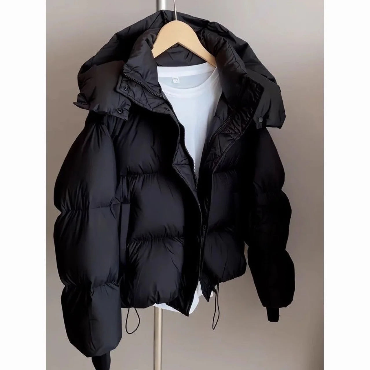 Bella Dicke Kapuzen-Steppjacke