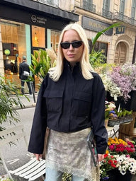 Evelyn lässige Cropped Jacke