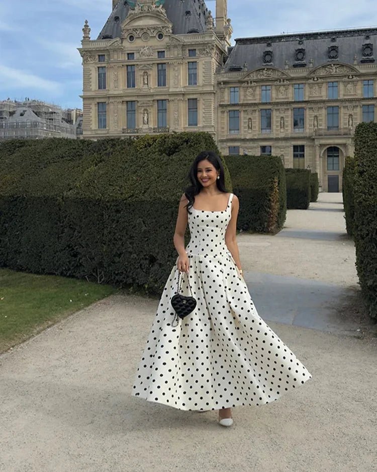 SOERA Jasmine Polka Dot Midi Dress - Dress - SOERA-054083-WHI-M-42915 M