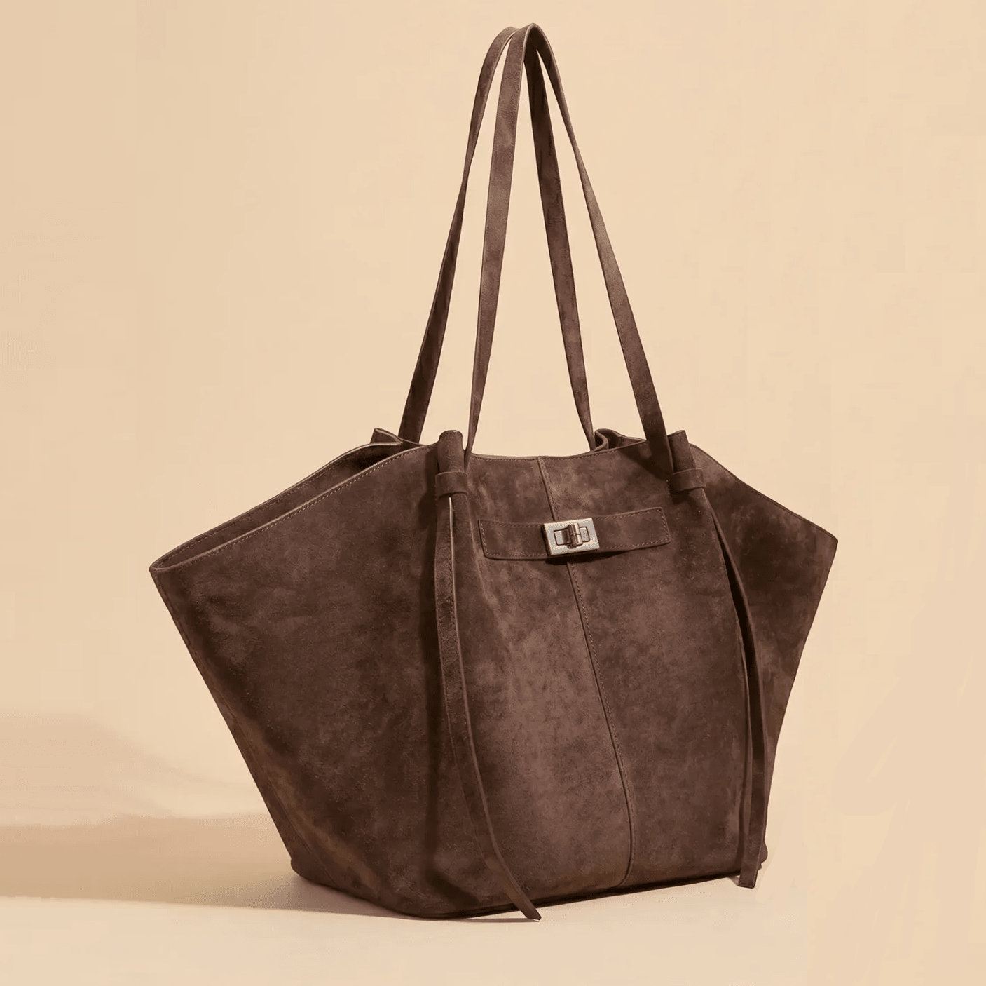 SOERA Dina Bat-Wing Suede Tote Bag - Bag -  Brown