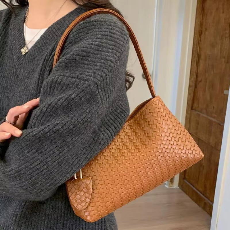 SOERA Jasmin Woven Shoulder Bag - Bag - SOERA-327683-TAN-OS-59363 Tan