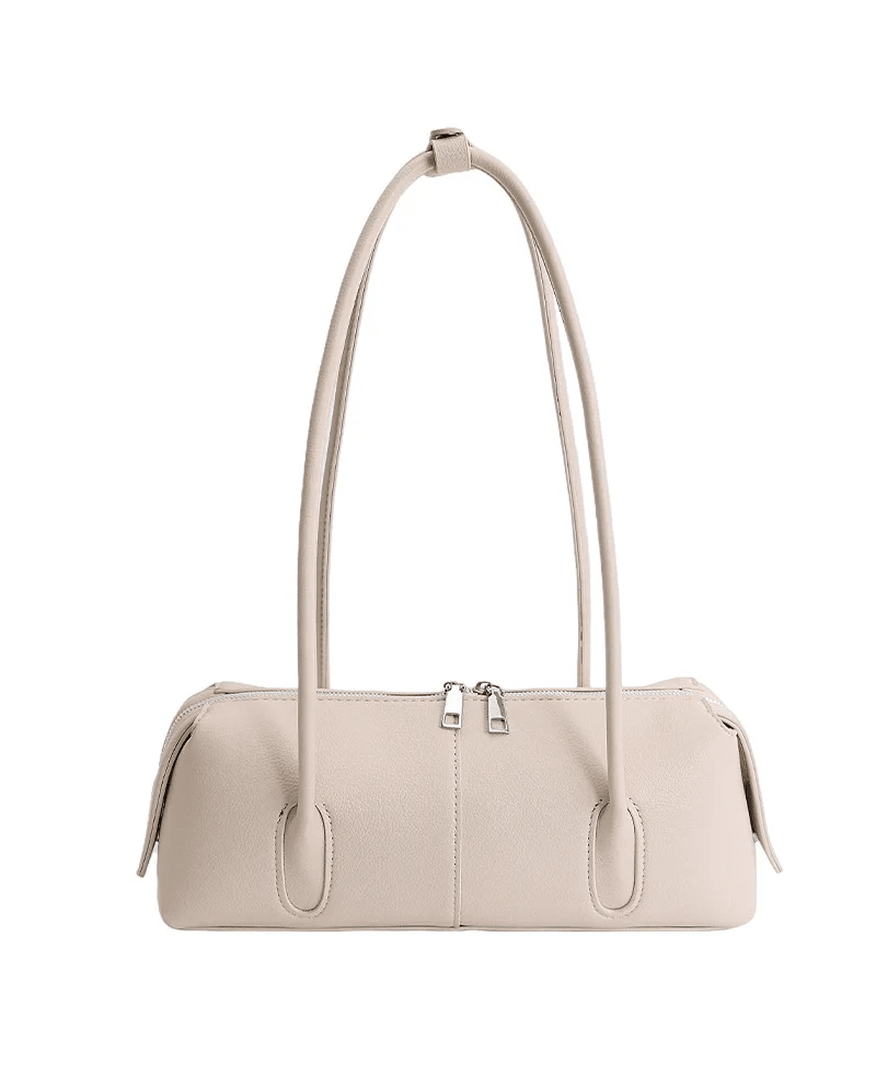 SOERA Julie Cylindrical Leather Shoulder Bag - Bag - SOERA-050115-GRE-OS-68163 Taupe-Grey