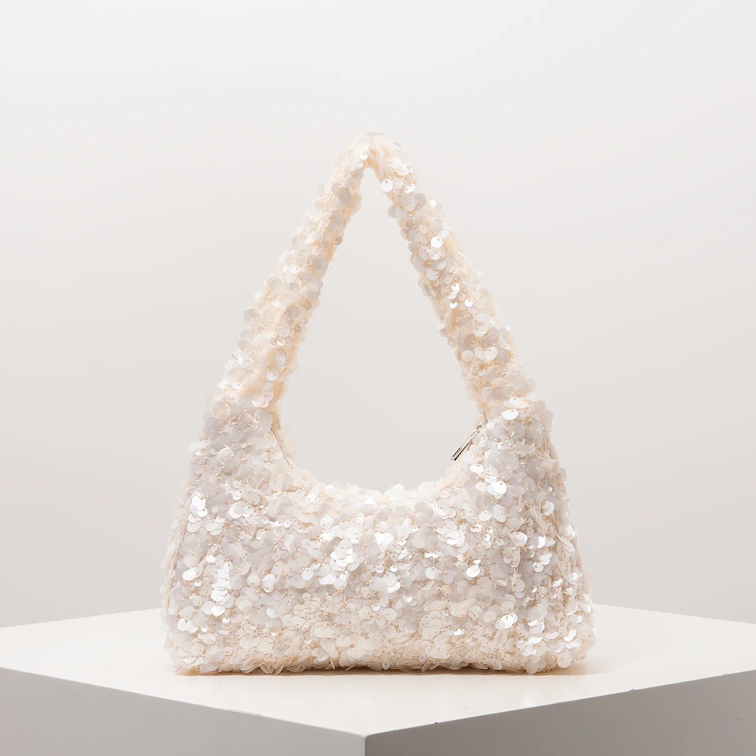 SOERA Sophia Sequin Evening Shoulder Bag - Bag -  Beige