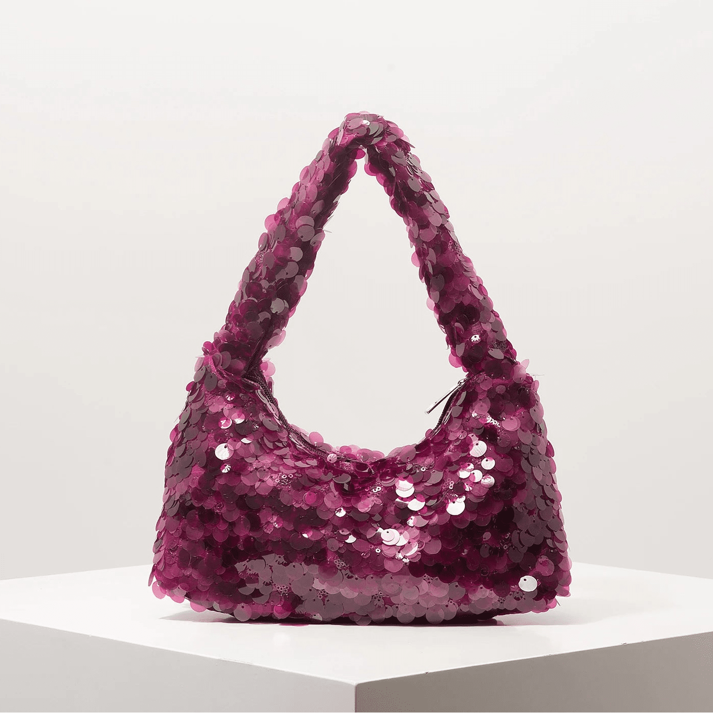 SOERA Sophia Sequin Evening Shoulder Bag - Bag -  Red Plum