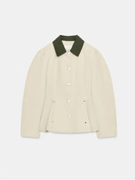 Emily Kontrastkragen-Peplum-Jacke