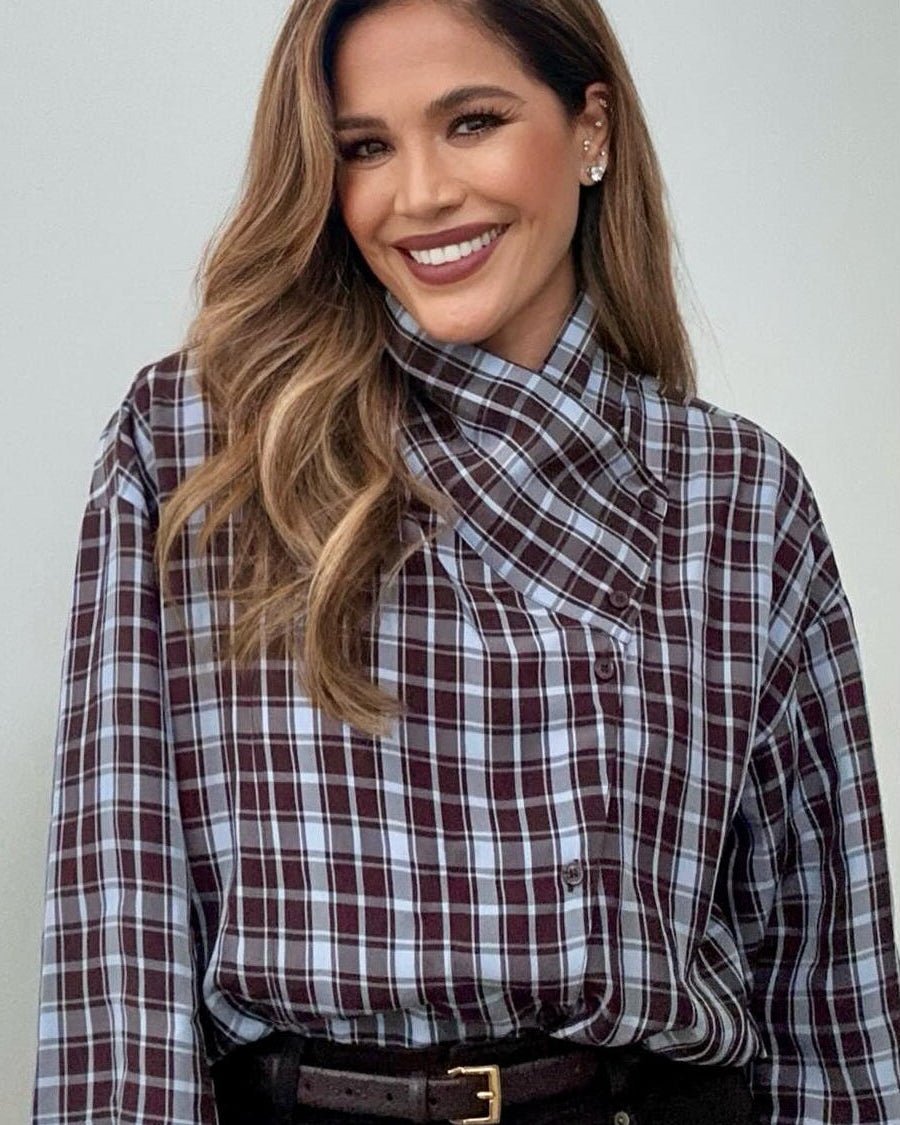 SOERA Rebecca Poplin Plaid Wrapped Shirt - Blouse - SOERA-334019-PLA-S-23235 S