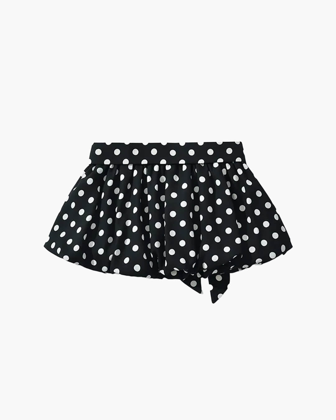 SOERA Astrid Polka Dot Elastic Waist Mini Skirt - Bottoms -  Black M