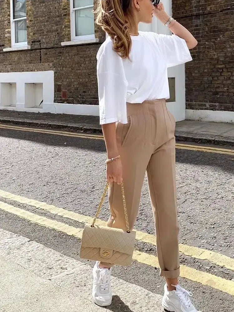 SOERA Maricar High Waist Pencil Pants - Bottoms -  Brown XS