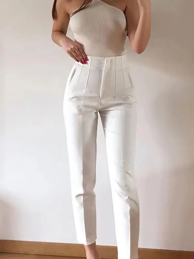SOERA Maricar High Waist Pencil Pants - Bottoms -  Cream XS