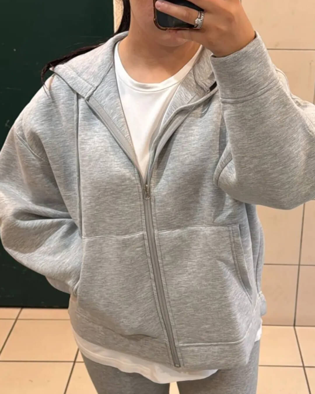 SOERA Eveline Zip - Up Hoodie - Cardigans - 3256807786338972-;uI1765388021443679308 Light Grey XS