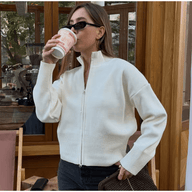 Joanna Double-Zip Strick-Cardigan