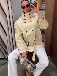 Amanda Stehkragen Trenchcoat