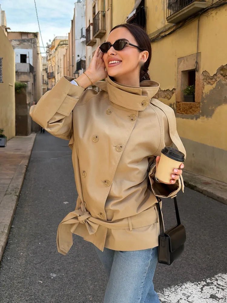 SOERA Anna High Neck Cropped Utility Trench Coat - Coat - SOERA-036099-DEF-OS-74787 S