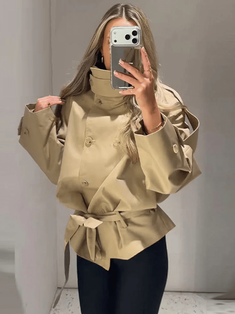 SOERA Anna High Neck Cropped Utility Trench Coat - Coat - SOERA-036099-DEF-OS-74788 M