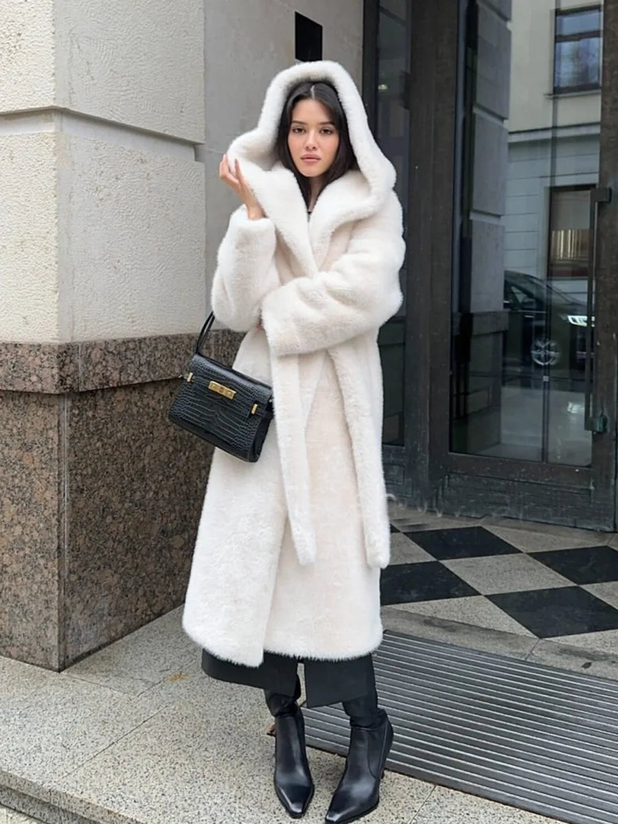SOERA Chloe Hooded Long Coat - Coats & Jackets - 3256810008078456-;Oz1766554851680177907 White S