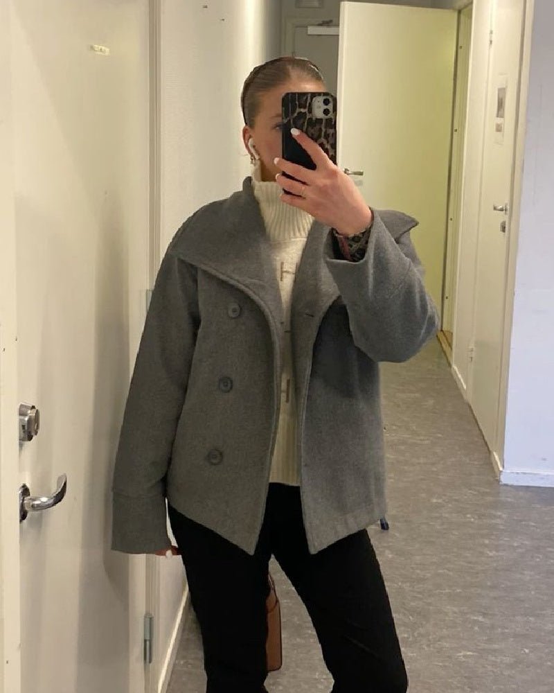 SOERA Clarissa Jacket with Stand Collar - Coats & Jackets - 3256808963234961-;Pq1756169213036392081 Grey L