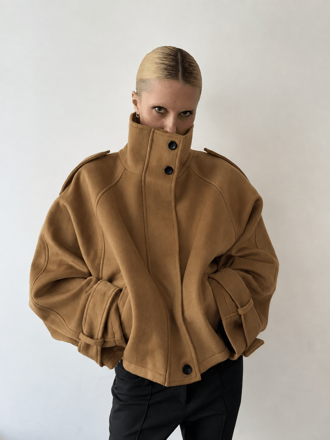 SOERA Fiona Cropped Coat - Coats & Jackets - oN1762772375818169602 Brown XS