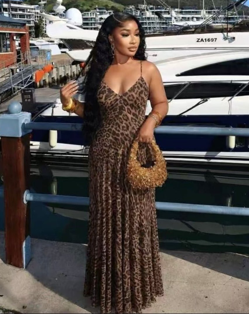 SOERA Hannah Leopard Print Sling Maxi Dress - Dress - SOERA-210307-DEF-OS-58691 S