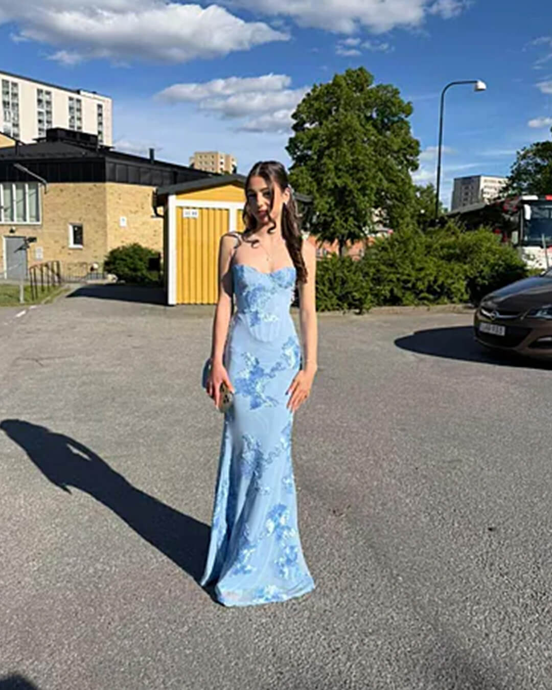 SOERA Beatrice Applique Tie-Back Prom Dress - Dress - SOERA-131331-BLU-M-73091 Blue M