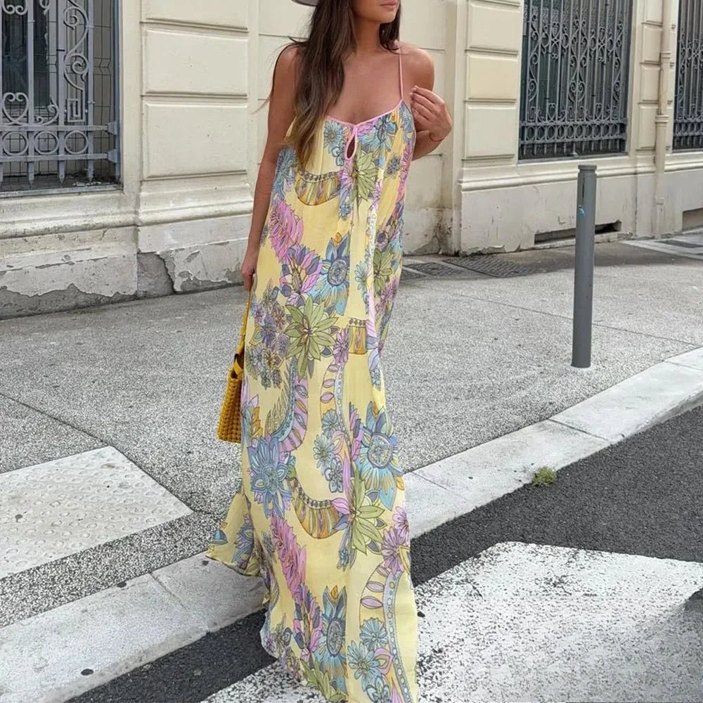 SOERA Bianca Floral Chiffon Cami Dress - Dress -  Yellow XS