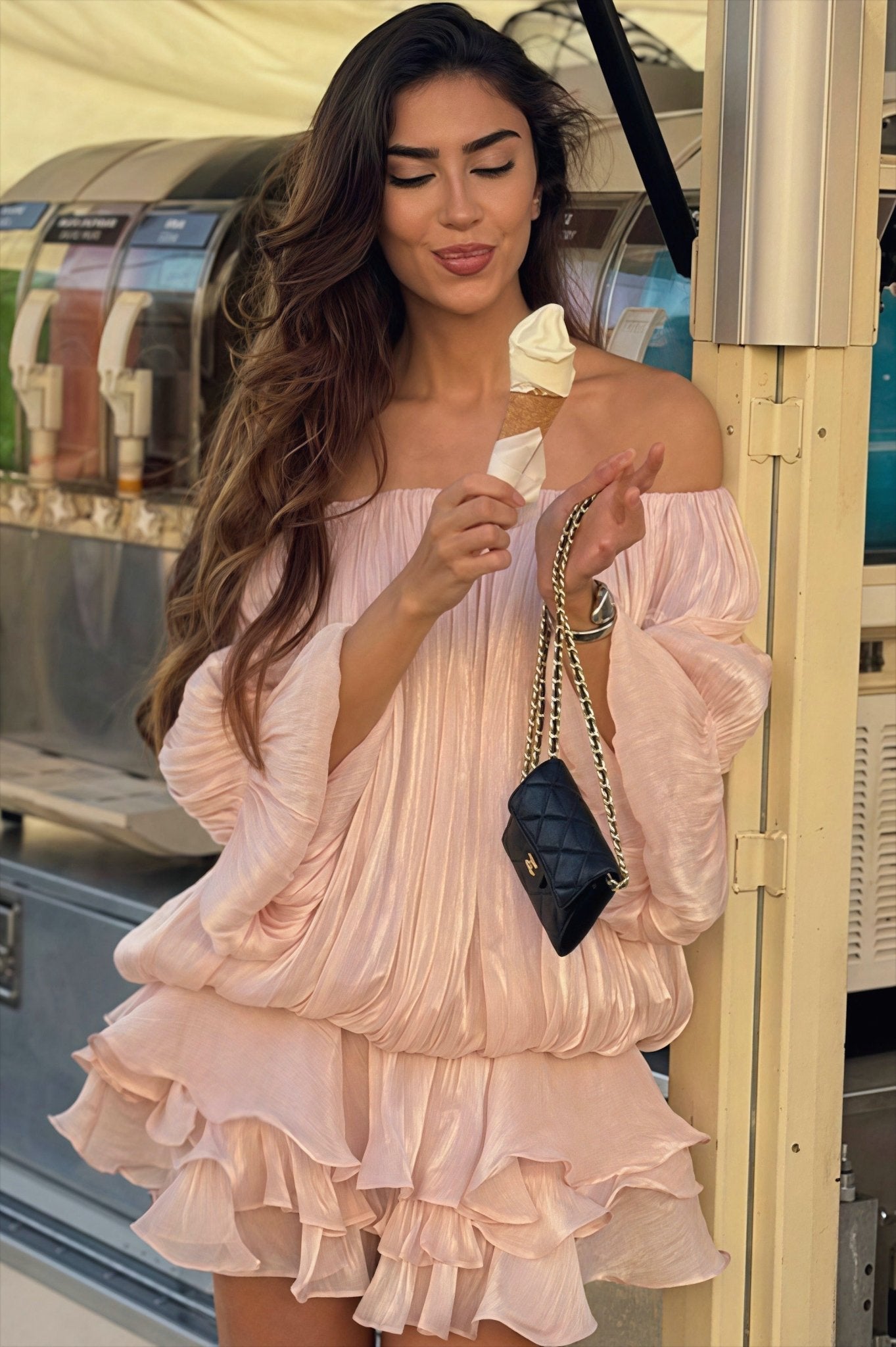 Bianca Off-Shoulder Ruffle Tiered Mini Dress - Off-Shoulder Dresses for Women - Tiered Mini Dress