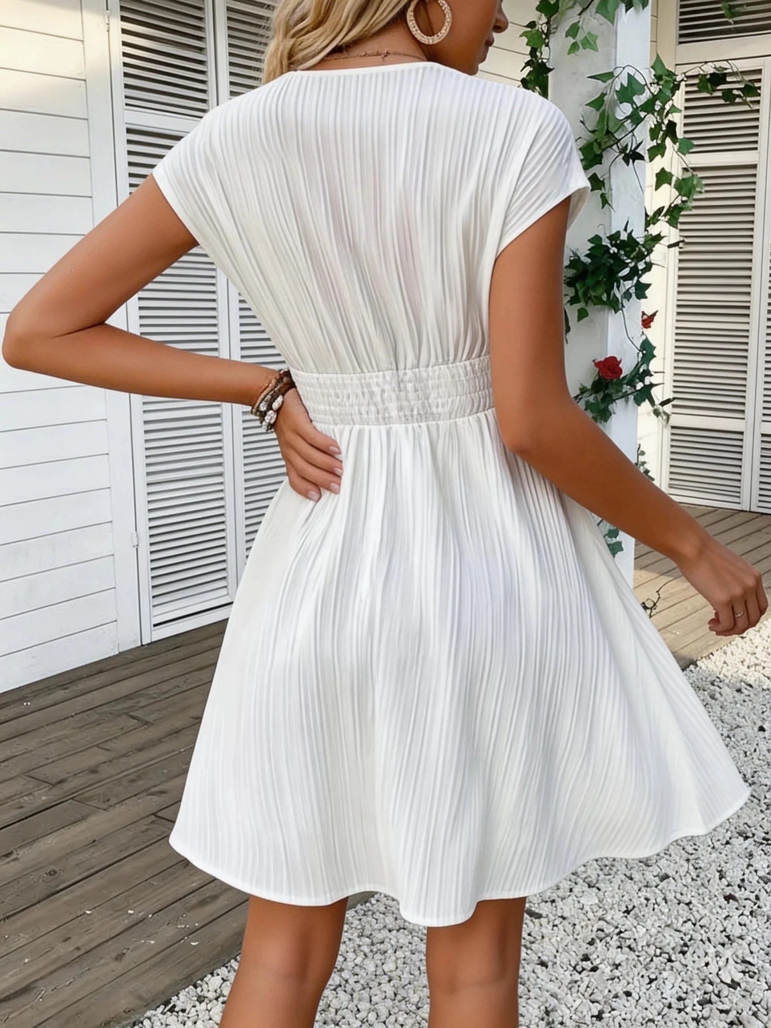 SOERA Ilaria French Lace V - Neck Fitted Dress - Dress -  L