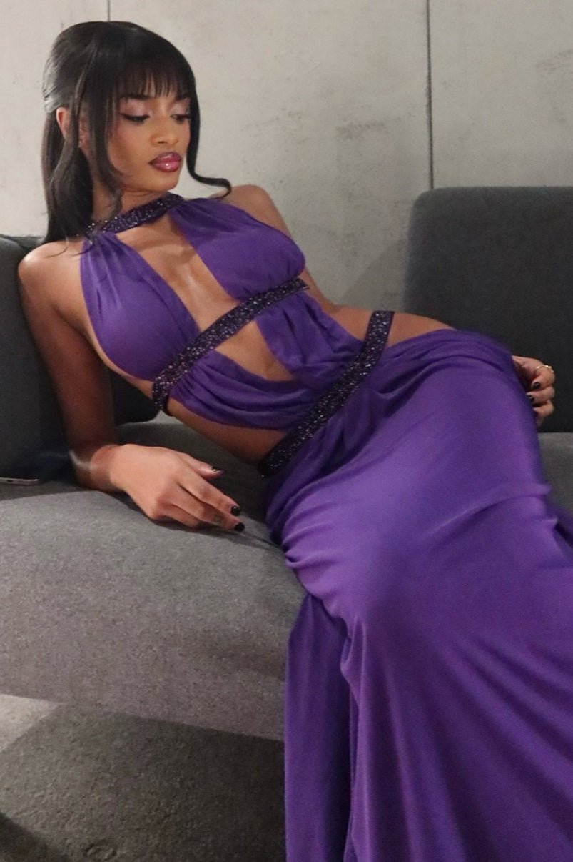 SOERA Isolde Ruched Cut Out Maxi Dress - Dress -  Green L