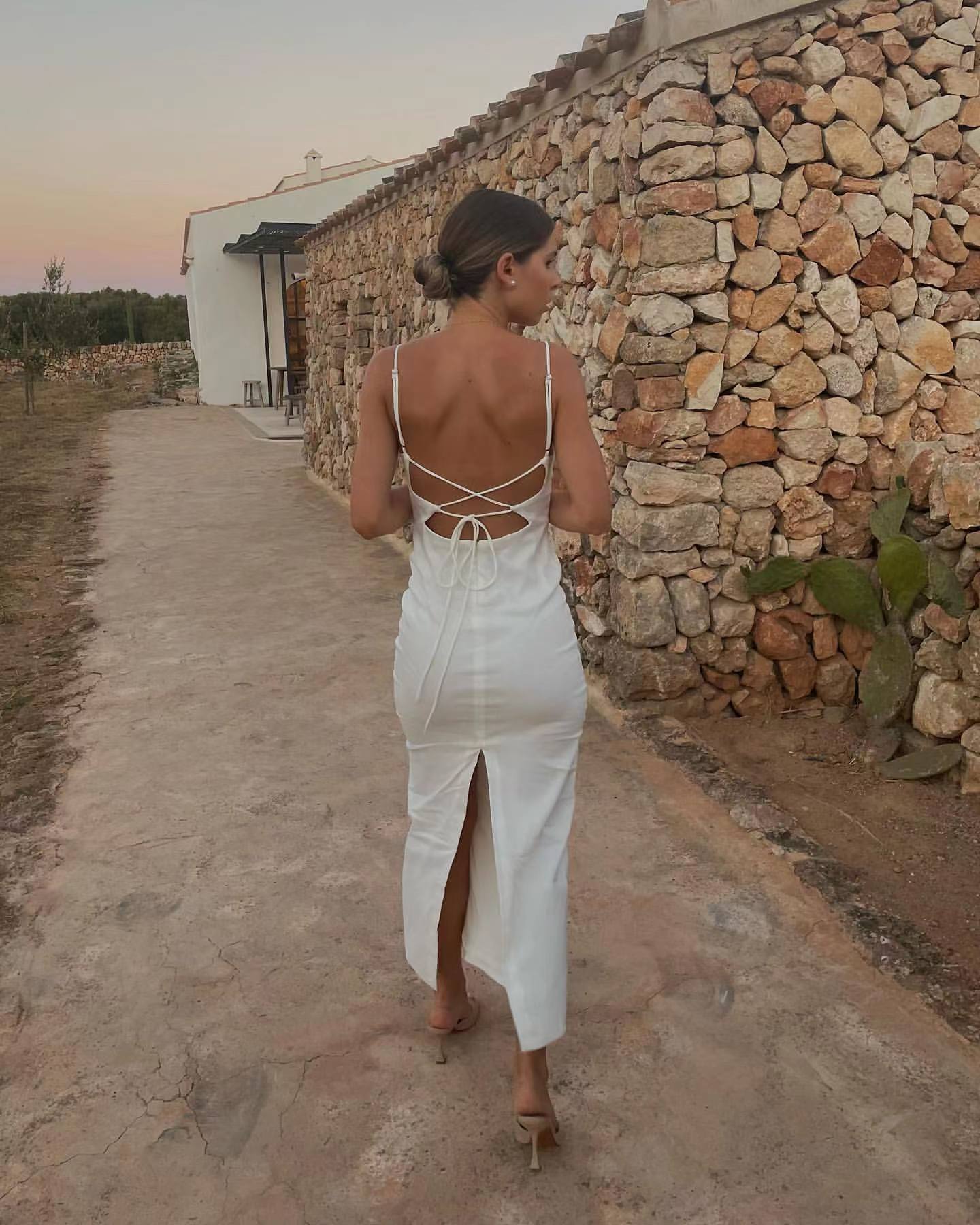 SOERA Violet Backless Sling Dress - Dress - SOERA-351171-WHI-M-73283 M