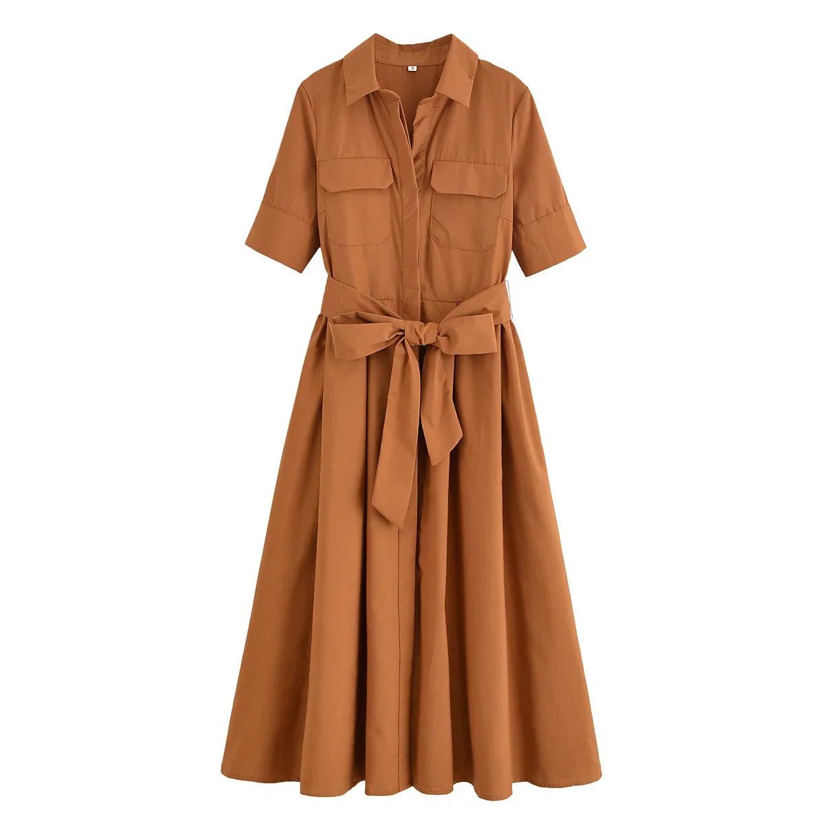SOERA Beatrice Belted Shirt Midi Dress - Dresses -  White L