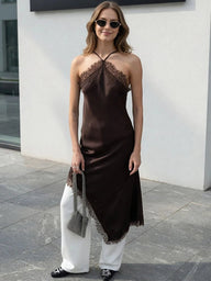 Natalie Spitzen-Midi-Kleid mit Carmenausschnitt