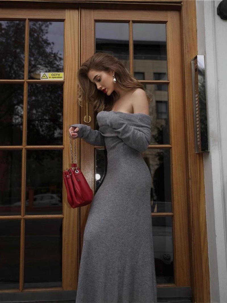 SOERA Danika Pullover Maxi Knit Dress - Dresses - PO1757549923988029319 Gray S