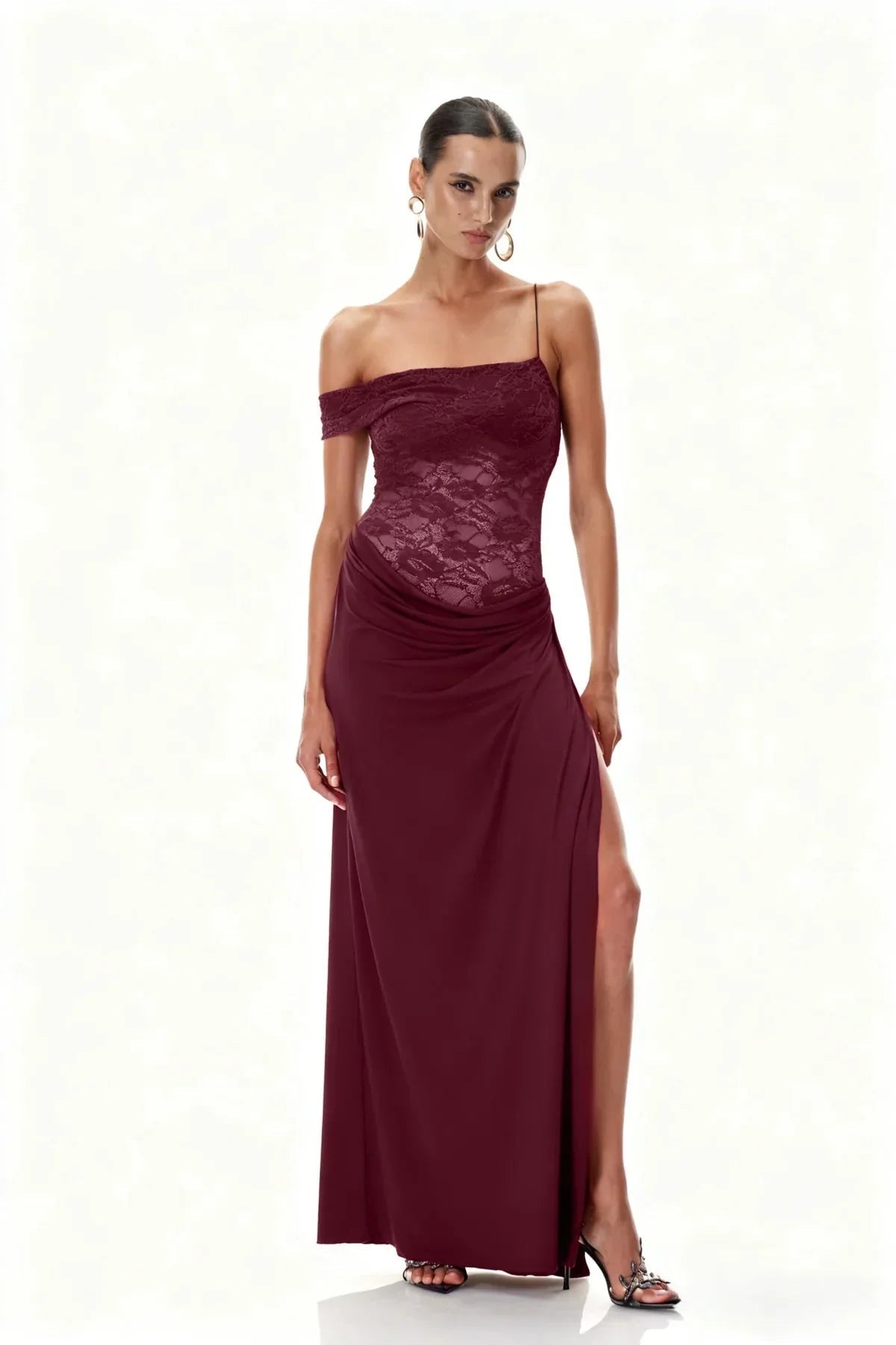 SOERA Emily Lace Maxi Summer Dress - Dresses -  Burgundy S