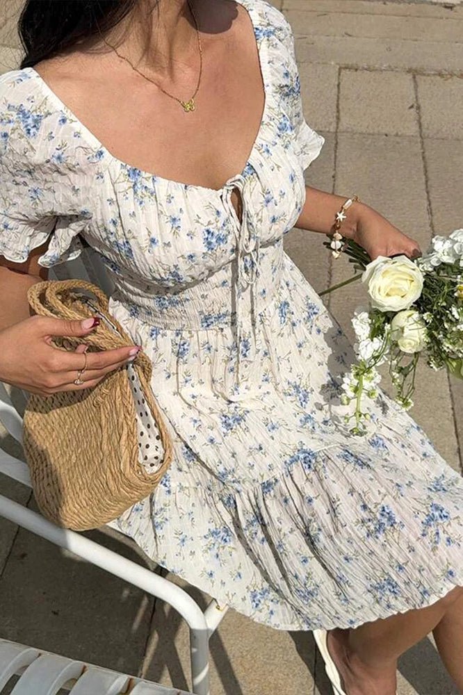 SOERA Liliana Floral Lace - Up Mini Dress - Dresses - Am1774532669752360860 L