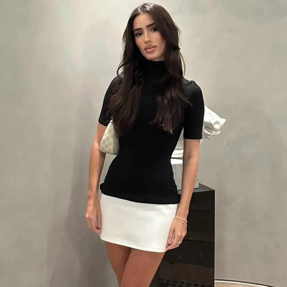 SOERA Lisbeth High Neck Mini Dress - Dresses - 1005008060121769-;vg1770053337093411504 S