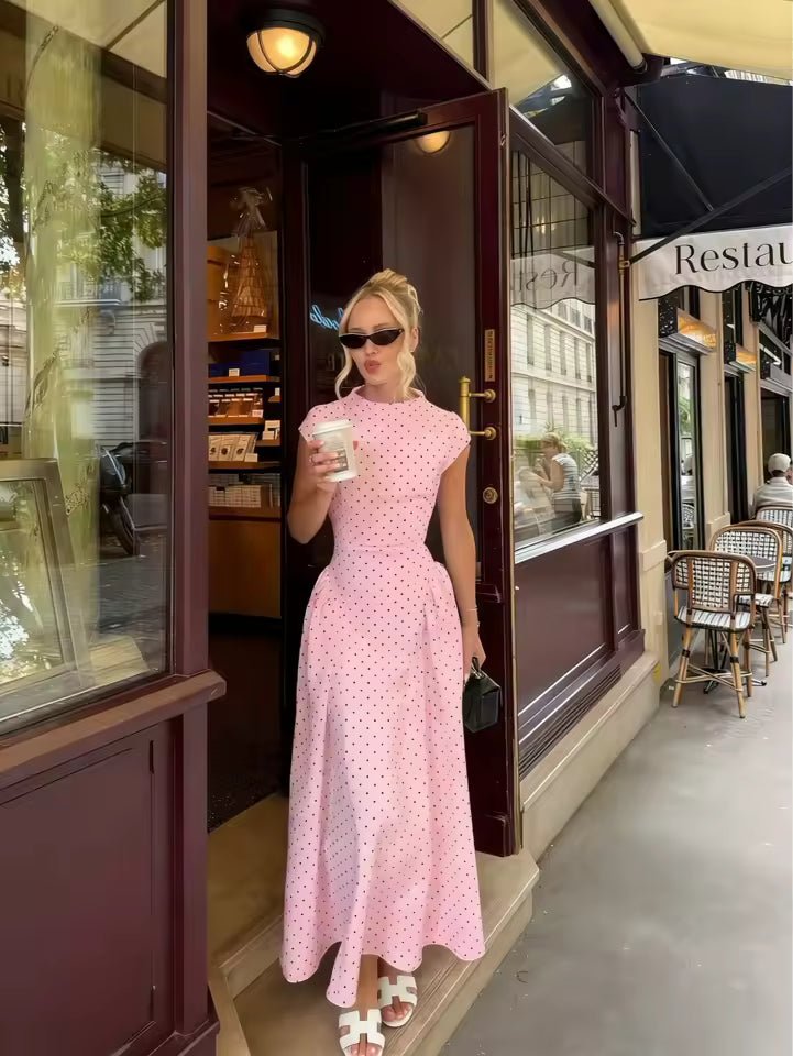 SOERA Ruby Flare Maxi Dress with Cap Sleeves - Dresses -  Pink XS