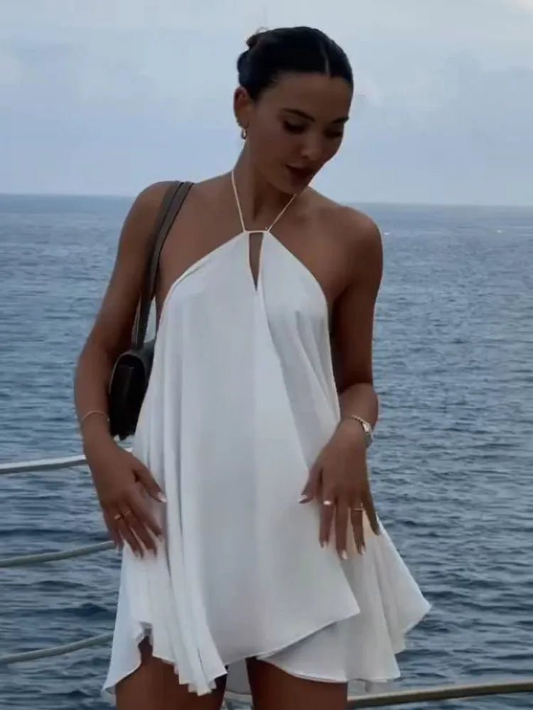 SOERA Zinnia Off-Shoulder Hollow Out Summer Dress - Dresses -  White S