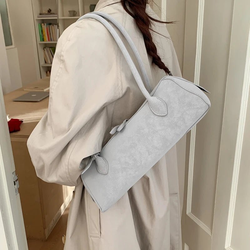 SOERA Adora Suede Baguette Bag - Handbags - 1005010811841873-;GZ1775445302810991398 White