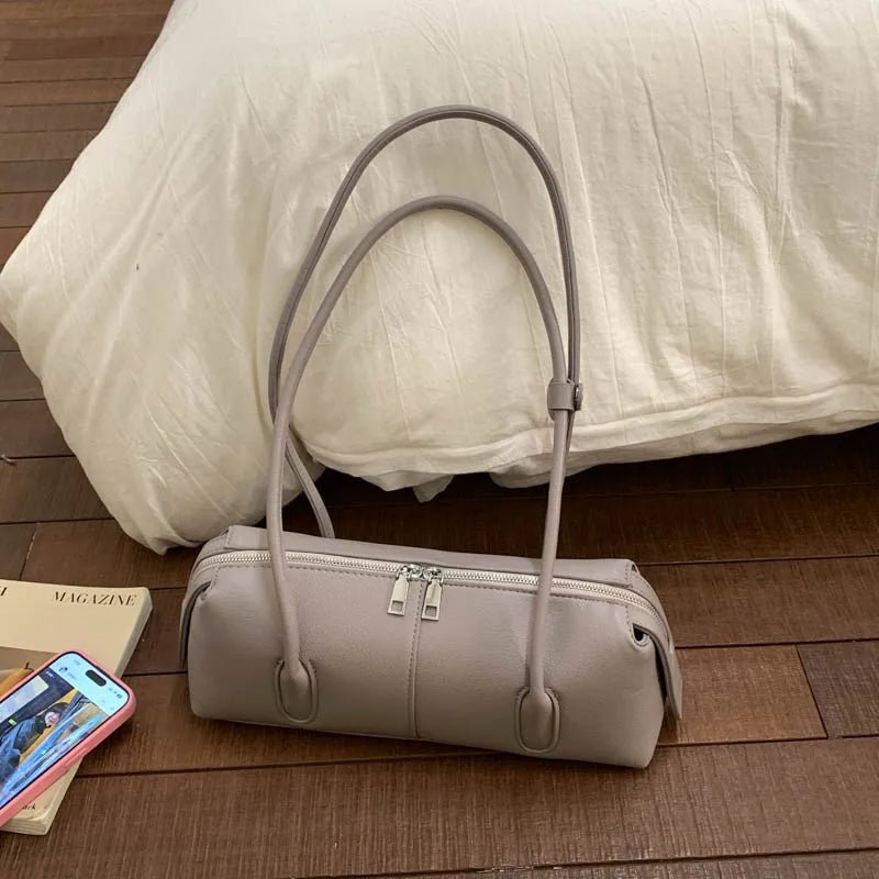 SOERA Beatrice Retro Underarm Shoulder Bag - Handbags -  Grey
