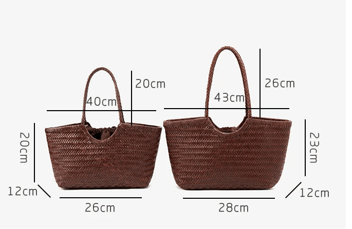 SOERA Beatrice Woven Tote Bag - Handbags -  Green Small