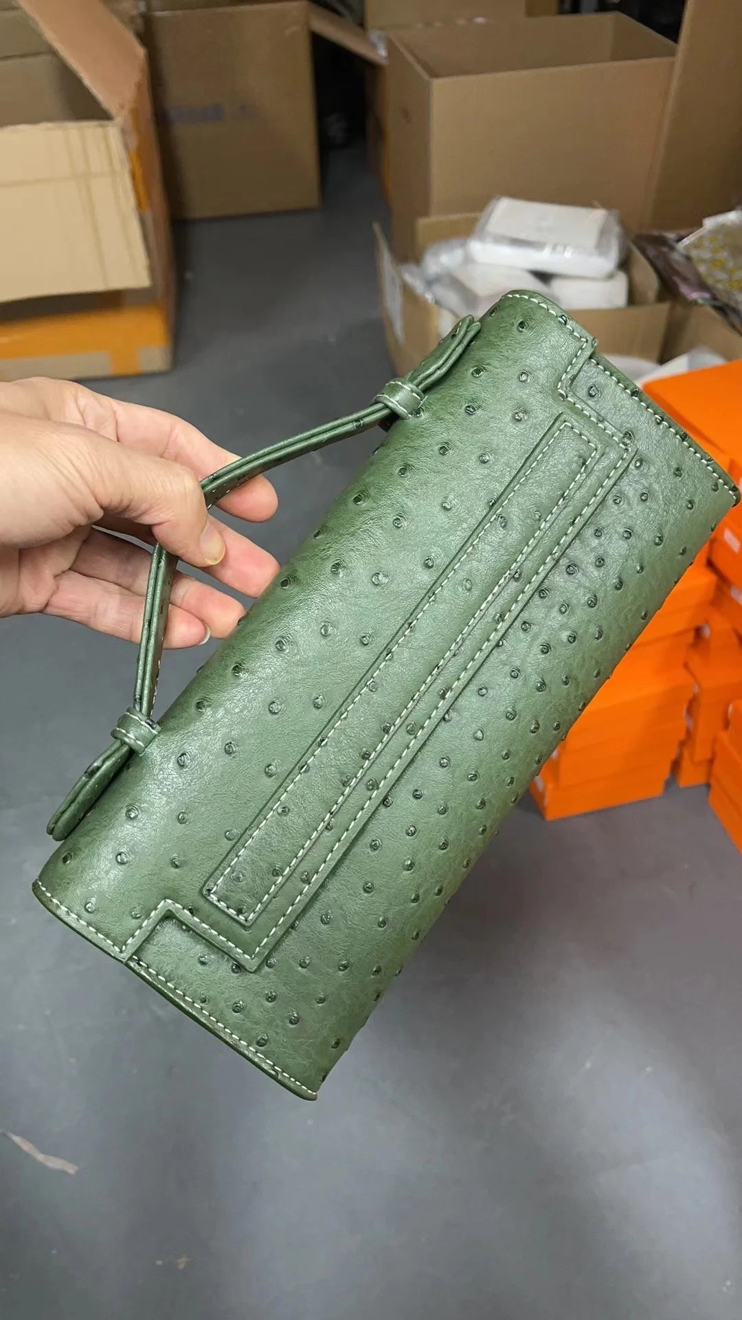 SOERA Bianca Embossed Clutch - Handbags -  Green