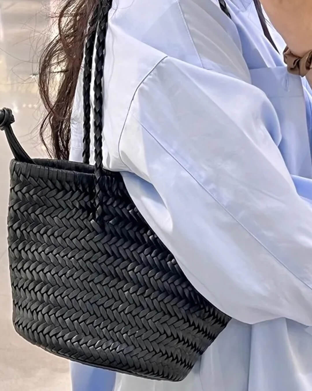 SOERA Blair Braided Bucket Shoulder Bag - Handbags - 1005007431075017-;iT1775499358493079649 Black