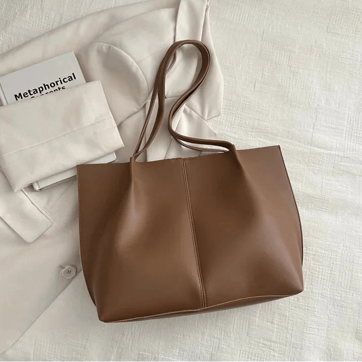 SOERA Calista Faux Leather Tote Bag - Handbags - 1005010041737341-;IB1764877298441951834 Black