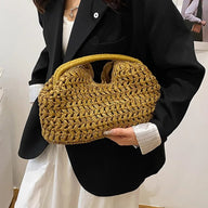 Bianca Tote aus geflochtenem Rattan