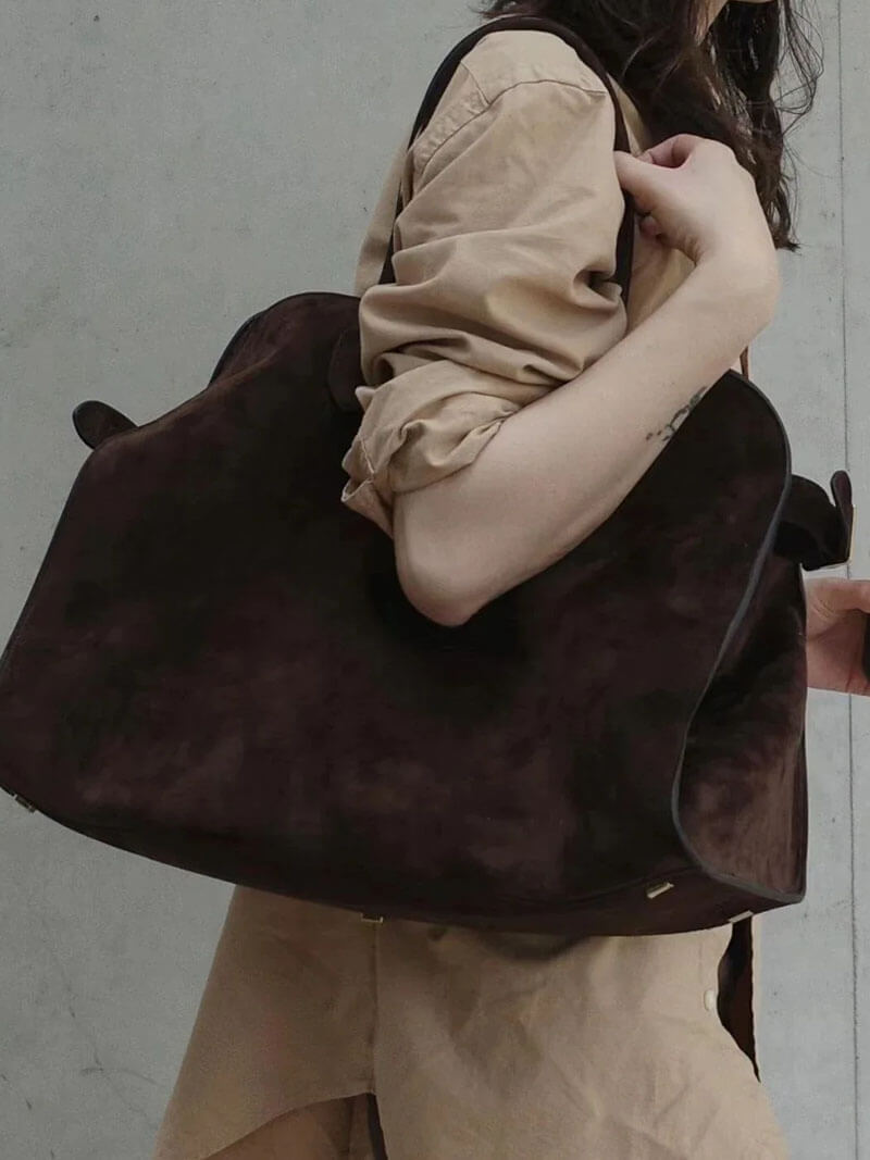 Henna Shopper-Tasche in Wildlederoptik